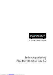 Pro-Ject Head Box S2 Bedienungsanleitung