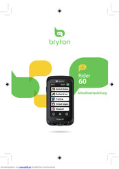 Bryton Rider 60 Schnellstartanleitung