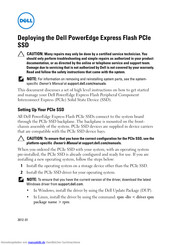 Dell PowerEdge Express Flash PCIe SSD Bedienungsanleitung