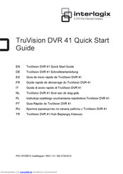 Interlogix TruVision DVR 41 Schnellstartanleitung