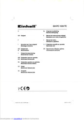 EINHELL GH-PC 1535 TC Originalbetriebsanleitung