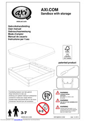 axi Sandbox with storage Gebrauchsanweisung