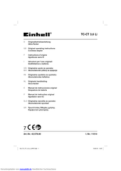 EINHELL TC-CT 3,6 Li Originalbetriebsanleitung