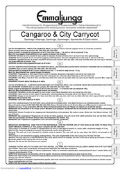Emmaljunga Cangaroo & City Carrycot Gebrauchsanweisung