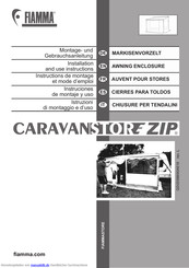 Fiamma CARAVANSTORE ZIP Montage- Und Gebrauchsanleitung