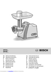 Bosch MFW4 Serie Gebrauchsanleitung