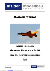 Elektroflug GENERAL DYNAMICS F-16 Bauanleitung