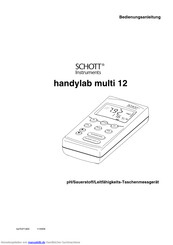 SCHOTT Instruments handylab multi 12 Bedienungsanleitung