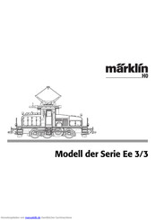 marklin Ee 3/3-Serie Bedienungsanleitung