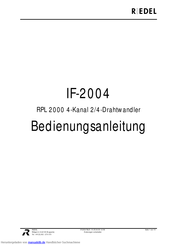 Riedel IF-2004 Bedienungsanleitung