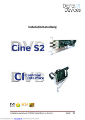 Digital Devices Common Interface Installationsanleitung