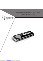 Gembird BTCC-001 Benutzerhandbuch