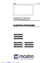 mastro AEC0003 Aufstellungs-, Bedienungs Und Wartungsanleitung