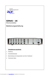 AVE SINUS - 1K Bedienungsanleitung
