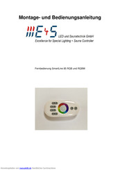 E4S LED und Saunatechnik SmartLine 85 RGBW Montage- Und Bedienungsanleitung