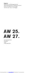 Gaggenau AW 25x Series Gebrauchs- Und Montageanleitung