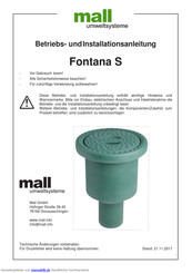 Mall Umweltsysteme Fontana S Betriebs Und Installationsanleitung