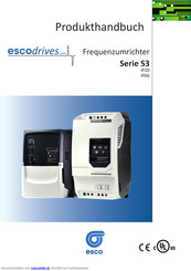 esco S3 IP20 Produkthandbuch