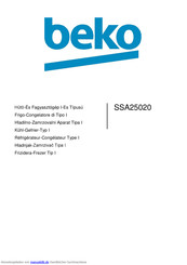 Beko SSA25020 Gebrauchsanweisung
