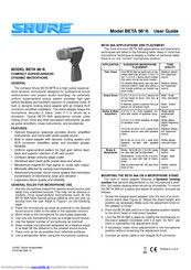 Shure BETA 56A Bedienungsanleitung