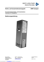 Bopp & Reuther DIMF-Compact Bedienungsanleitung