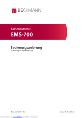 Beckmann EMS-700 Bedienungsanleitung