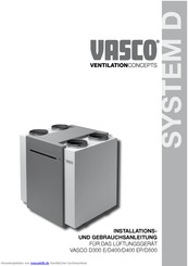 Vasco D300 E Installations- Und Gebrauchsanleitung