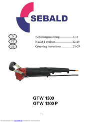 SEBALD GTW 1300 Bedienungsanleitung
