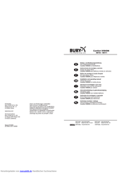 BURY Comfort Vision 9010 Einbau- Und Bedienungsanleitung
