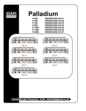 DAP Audio Palladium P-2000 Bedienungsanleitung