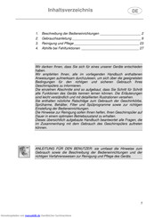 Sibir GSI 634 E Benutzerhandbuch