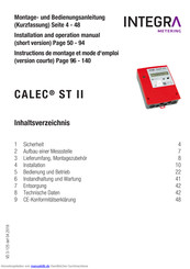 Integra CALEC ST II Montage- Und Bedienungsanleitung