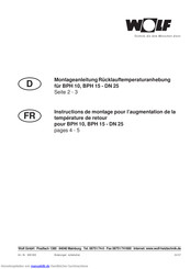 Wolf BPH15 Montageanleitung