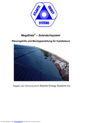 Atlantis Energy Systems MegaSlate Planungshilfe Und Montageanleitung Für Installateure