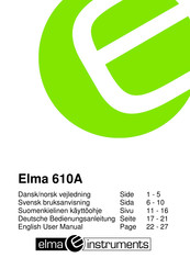 Elma 610A Bedienungsanleitung