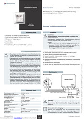 Vestamatic Shutter Control 01813504 Montage- Und Bedienungsanleitung