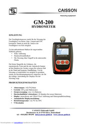 CAISSON GM-200 Bedienungsanleitung