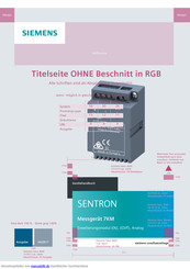 Siemens SENTRON Gerätehandbuch