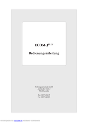 rbr-Computertechnik ECOM-J+ Bedienungsanleitung
