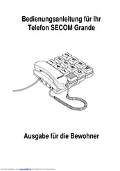 Bosch SECOM Grande Bedienungsanleitung