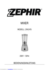 Zephir ZHC478 Bedienungsanleitung