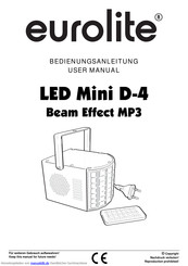 EuroLite LED Mini D-4 Beam Effect MP3 Bedienungsanleitung