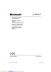 EINHELL GC-PM 46/1 S Originalbetriebsanleitung