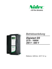 Nidec Digistart D3 Betriebsanleitung
