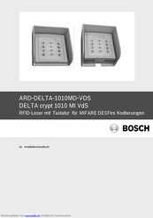 Bosch DELTA crypt 1010 MI VdS Installationshandbuch