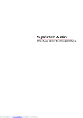 Synaestec Audio Orgio SACD Bedienungsanleitung