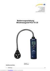 PCE Instruments PCE-TA 30 Bedienungsanleitung