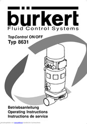 Burkert 8631 Betriebsanleitung