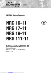 GESTRA NRG 16-11 Betriebsanleitung