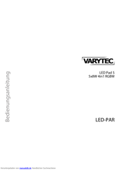 Varytec LED PAD 5 Fourty Bedienungsanleitung